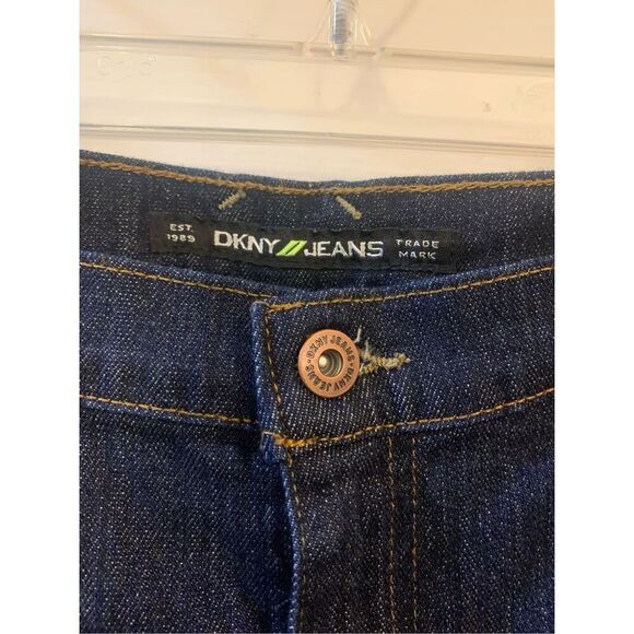 DKNY JEANS LUDLOW DARK WASH JEANS STRAIGHT MID RISE SZ 12 R - Picture 7 of 14